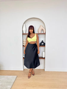 Satin Midi Skirt