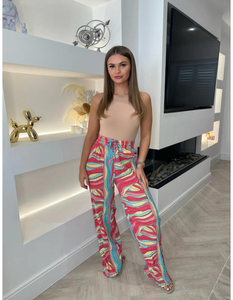 Tribal Coral Print Trouser