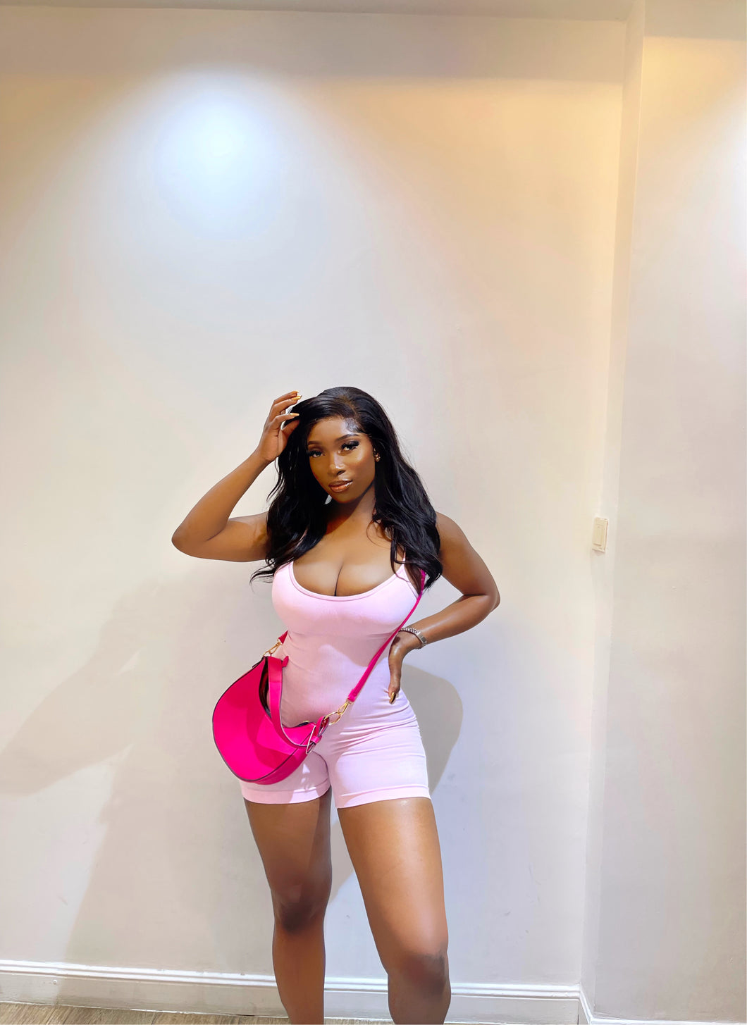 Pink playsuit